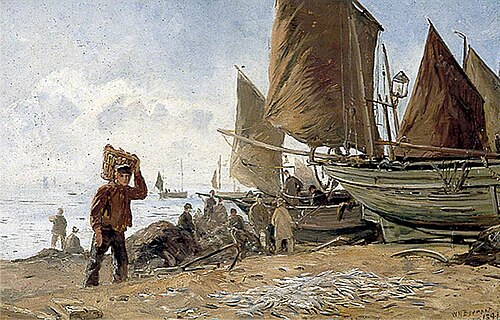 Study for 'The Harvest of the Sea', 1891, William Henry Borrow