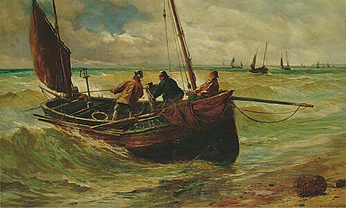Coming Ashore, 1900, William Henry Borrow
