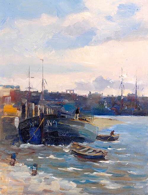 Harbour with a Large Boat*, , William Henry Charlton