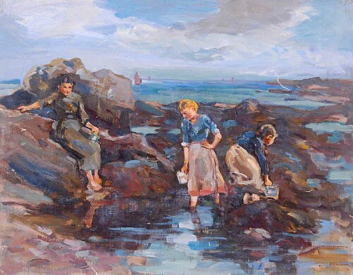 Lady by a Rockpool*, , William Henry Charlton