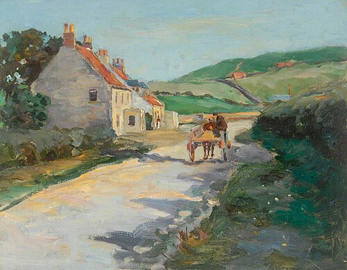 Horse, Cart and Cottages*, , William Henry Charlton