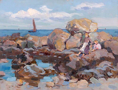 Rockpool and a Boat*, , William Henry Charlton