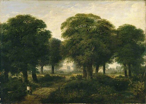 Wooded Landscape with Windmill, 1843, William Henry Crome