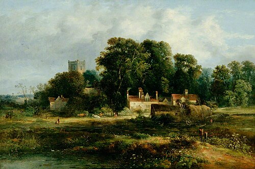 Lewisham Church and Village, 1844, William Henry Crome