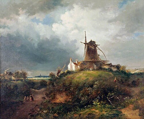 Scene with a Mill, 1864, William Henry Crome