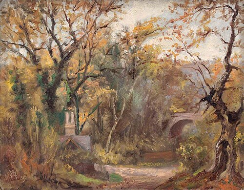 Road to Purley Town, Surrey, 30 October 1889, 1889, William Henry Hope