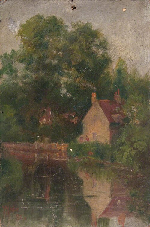 On the Wandle, Waddon, Croydon, Surrey, 1892, William Henry Hope