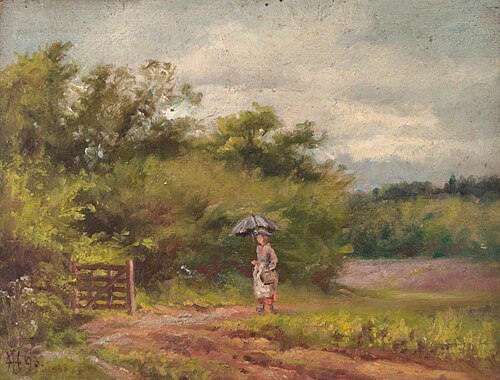 From the Footpath to Selsdon, Croydon, Surrey, Looking Back, 1893, William Henry Hope