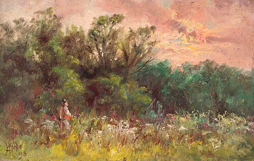 A Stormy Evening, Waddon, Croydon, Surrey, 1893, William Henry Hope