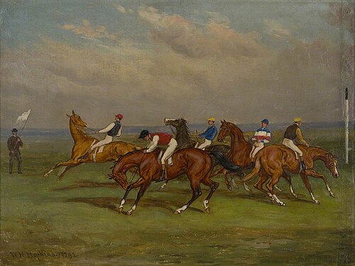 At the Starting Gate, 1892, William Henry Hopkins