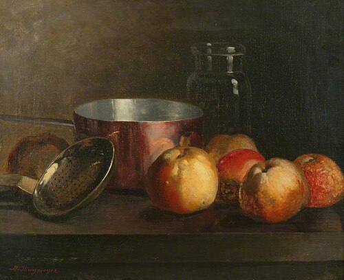 Apples and a Pan, 1871, Jules Bidlingmeyer