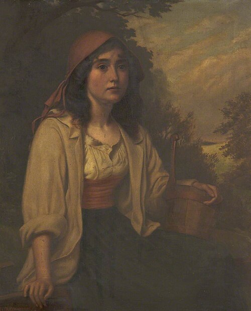 Girl in a Red Bonnet, 1896, William Henry Longmaid