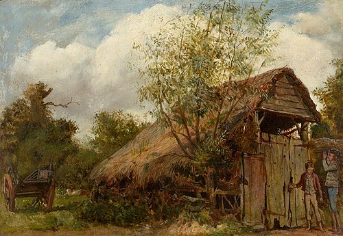 Barn Scene in Essex, 1873, William Henry Millais
