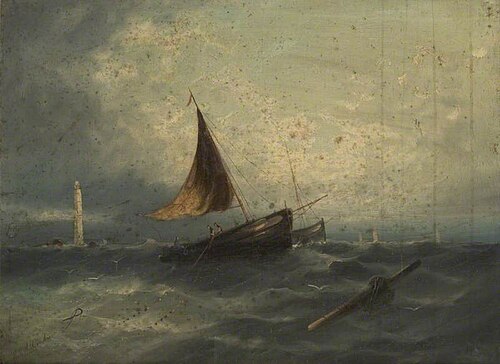 Seascape with Ship, , William Henry Wilkinson