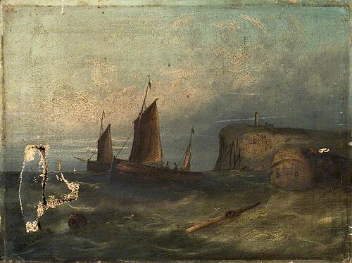 Stormy Seascape with Flotsam, , William Henry Wilkinson