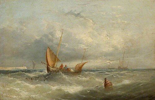 Shrimping off South Foreland, , William Henry Williamson