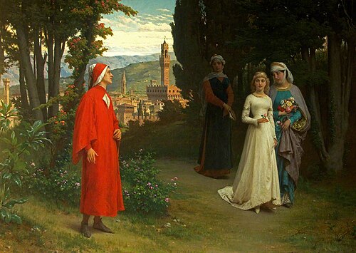 First Meeting of Dante and Beatrice, , Raffaelle Giannetti