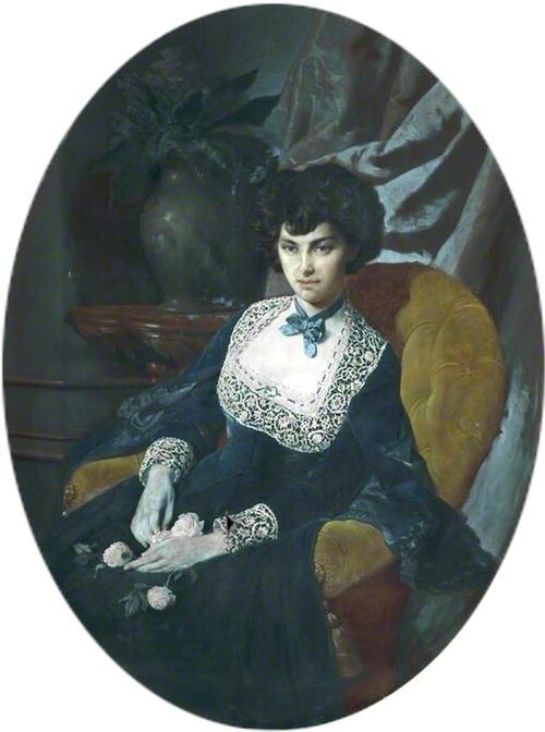 A Lady with Roses, , Raffaelle Giannetti