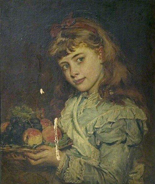 Girl with a Basket of Fruit, 1878, William H. Gadsby