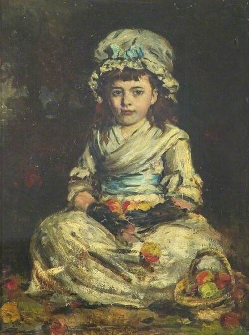 Girl with Flowers, , William H. Gadsby