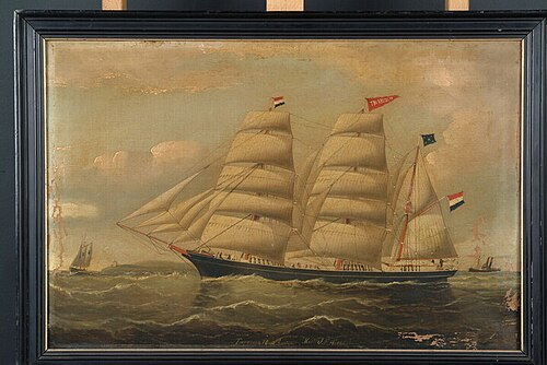 Het clipperbarkschip Thorbecke VII, 1890, William Howard Yorke