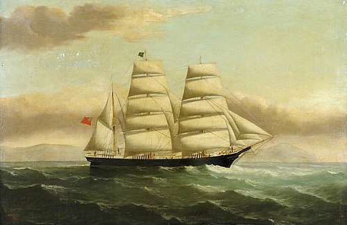 The barque 'Minnie Carvill', 1874, William Howard Yorke