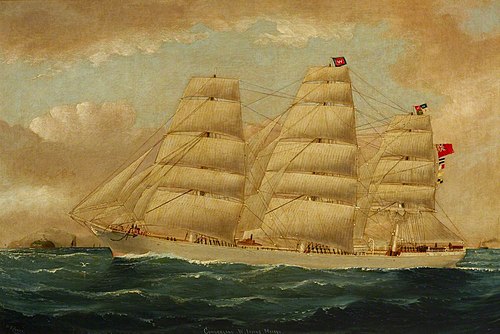 The ship 'Cumberland', 1892, William Howard Yorke