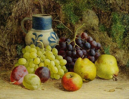 Still Life with Fruit, 1865, William Hughes