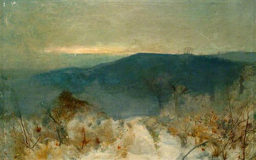 Landscape towards Peaslake, Surrey, 1900, William Hyde