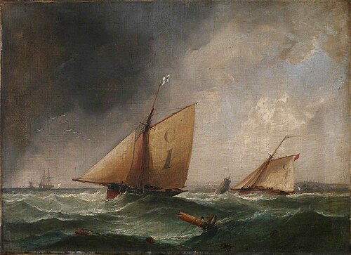 Two Cutters, 1858, Ralph Stubbs