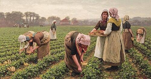 Strawberry gatherers, 1880, William Gunning King
