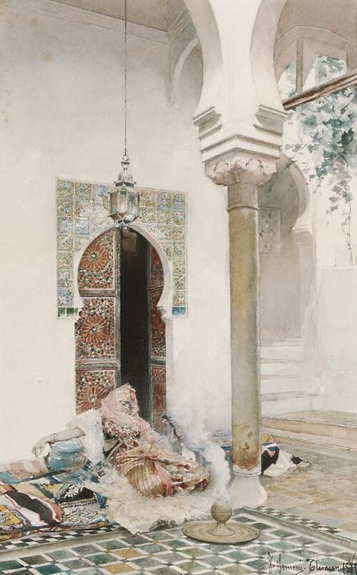 A woman of the harem, Tlemcen, 1889, Gustavo Simoni