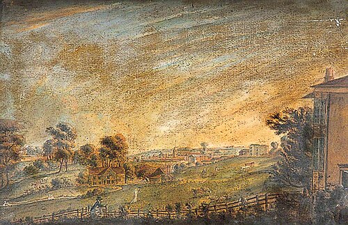 Northwest View of Maidstone, Kent, , William Jefferys