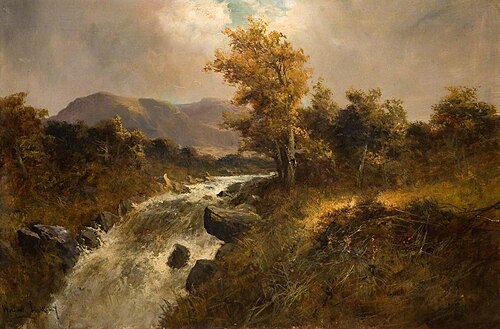 Mountain Stream in Wales, , William Langley