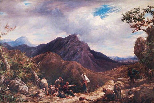 Travellers in the Austrian Tyrol, 1864, William Linnell