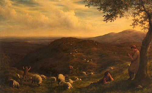 O'er the Muir among the Heather, , William Linnell