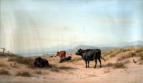 Cattle and Landscape, 1877, William Luker