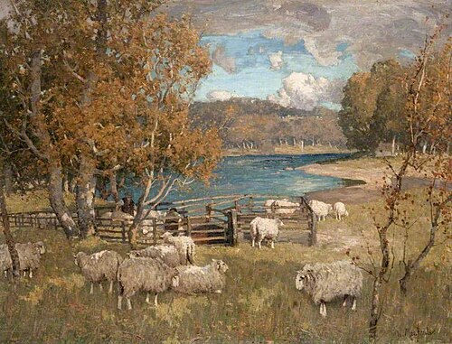 Sheep Dipping, River Dee, Kirkcudbright, 1907, William MacBride