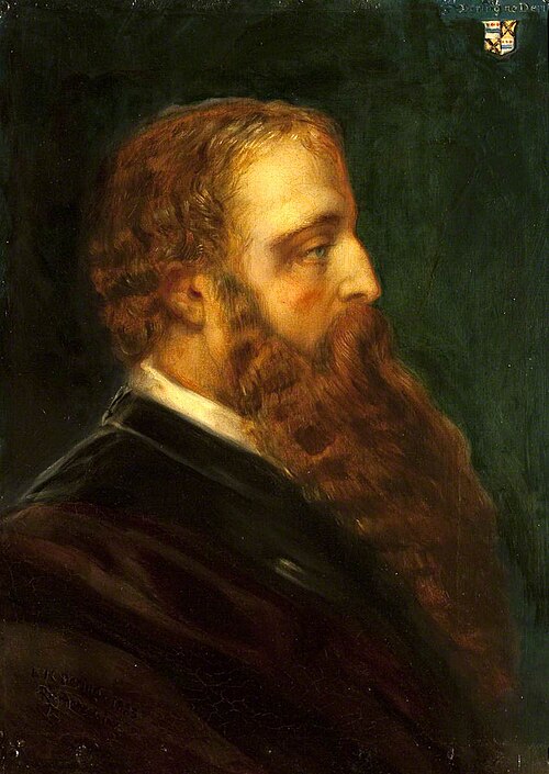 Edward Heneage Dering (1826-1892), in profile to the right, 1883, Rebecca Dulcibella Ferrers