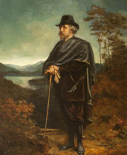 Marmion Edward Ferrers (1813-1884) out walking (possibly in the Highlands), 1867, Rebecca Dulcibella Ferrers