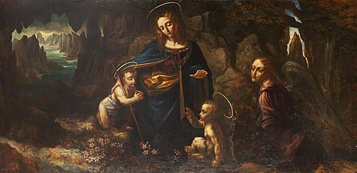 The Madonna of the Rocks (after Leonardo), 1886, Rebecca Dulcibella Ferrers