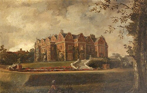 View of the Garden Front and Terrace of Surrenden Dering, Kent, 1870, Rebecca Dulcibella Ferrers