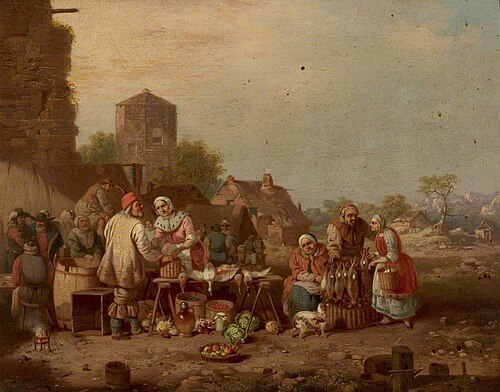 Village Market Scene, , William Malbon