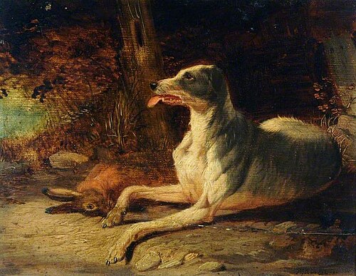 Dog and Hare, 1850, William Malbon