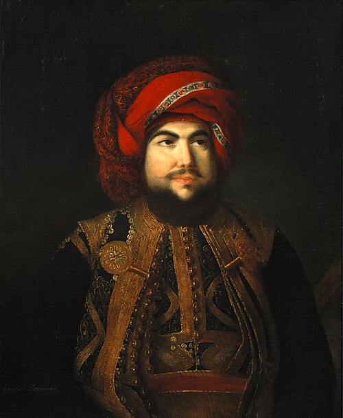 Portrait de Sidi Mohamed Machsen, gouverneur de Tripoli, 1831, Coraly de Fourmond