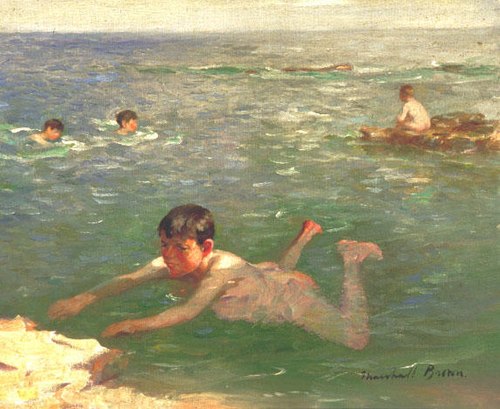 Boy Swimming, , William Marshall Brown