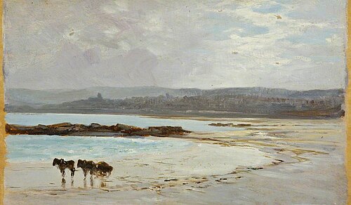 Beach at Low Tide: Evening, 1888, William Matthew Hale