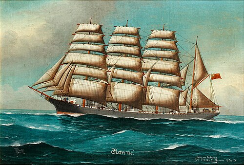 Ship portrait of the Howth, 1919, Reginald Arthur Borstel