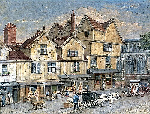 The Butcheries, Norwich, 1870, Cornelius Jansen Walter Winter
