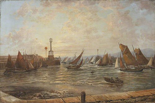 Herring Fishing Boats Leaving Port, 1889, William Mitchell